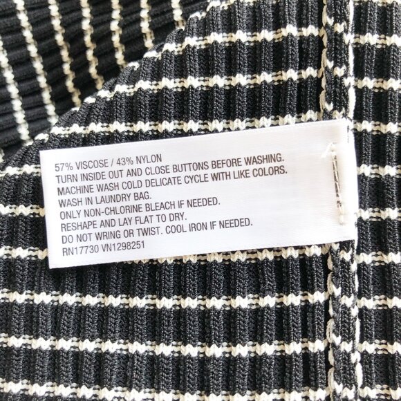 A NEW DAY NWT Bell Long Sleeve Midi Ribbed Sweater Dress Striped Womens Large - Picture 6 of 10